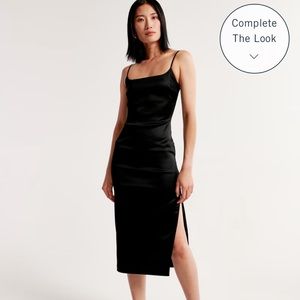 Abercrombie & Fitch Satin midi dress